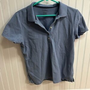 LL Bean slightly fitted polo shirt M regular periwinkle blue